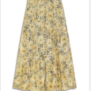 The Kooples Long Flowing Skirt with Golden Motif